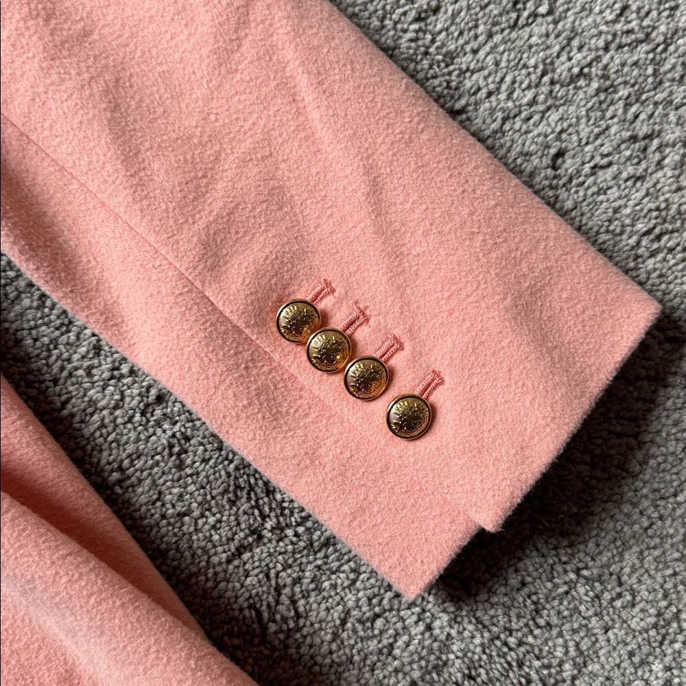 Express Blush Pink Double Breasted Military Blaze… - image 6